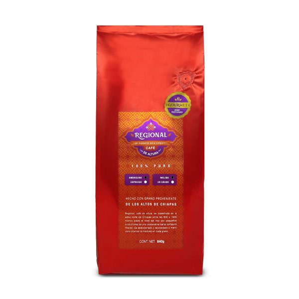 regional café tostado gourmet molido, bolsa grande